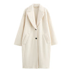 Women's Elegant Commuter Lapel Single-breasted Wool Coat