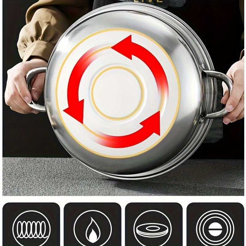 High Quality Stainless Steel Steamer Set - Double-layer Thickened Design, Suitable For Induction Cookers And Gas Stoves - Perfect For Cooking And Hospitality, Durable Household Kitchen Utensils