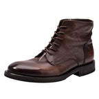 Trendy Workwear Boots All-match First Layer Cowhide Retro