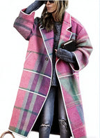 Lady's Multi -color  Long-sleeved  Coat