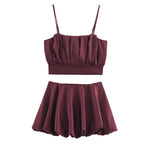 Sleeveless Vest And Skirt Women