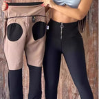 Women's Hip-lift Waist Belly-pull Zipper Door Tight Pants