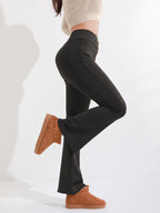 Yoga Bell-Bottom Pants - Winter Fleece