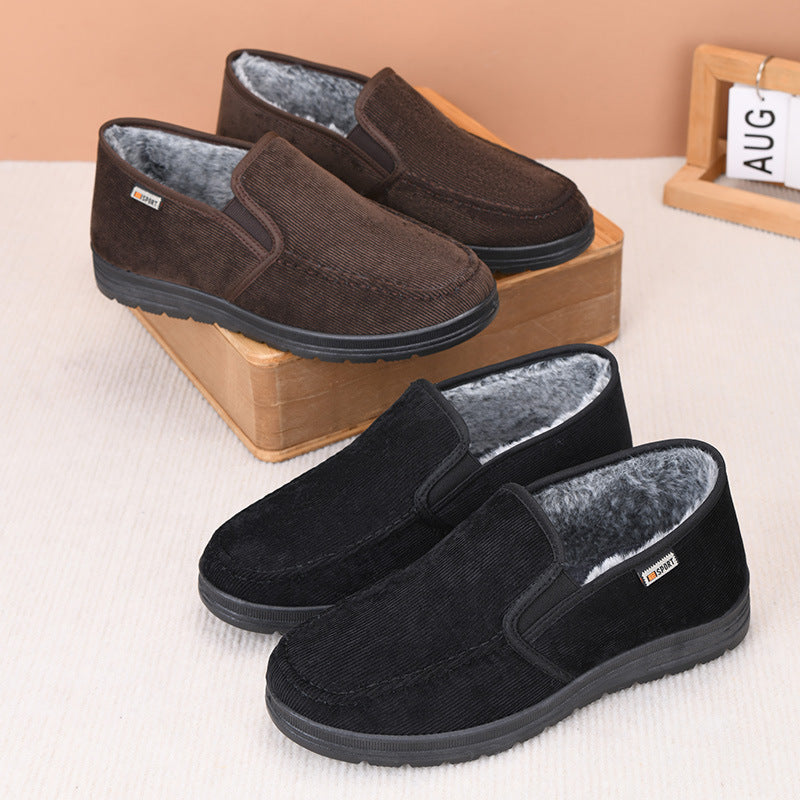 Autumn And Winter Old Beijing Cloth Shoes Fleece-lined Thickened