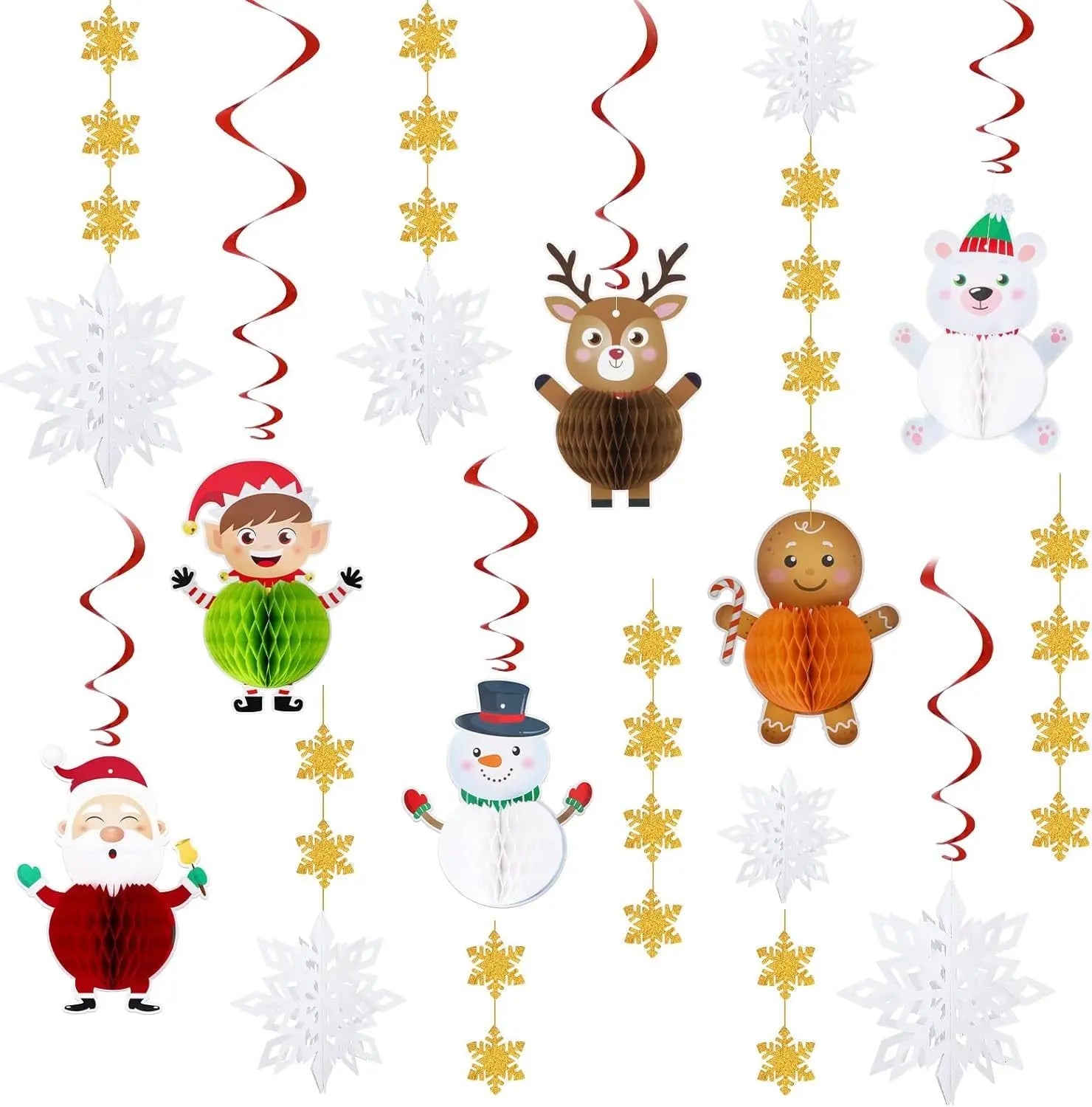 Christmas Honeycomb Ball Ornament Set - The Premium