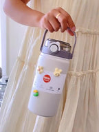 316 Stainless Steel Insulated Mug For Men And Women With Straw, Dual Purpose Drinking Cup, Large Capacity Portable Thermos