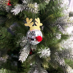 5 Pcs Disco Mirror Christmas Ball Pendants With Elk Antlers Cute Disco Ball Accessories Car Disco Mirrors Deer Antler Ornament Halloween Props For Xmas Trees Garlands Music Festival Birthday Party Dec - The Premium