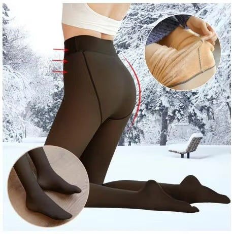 Elastic High Waist Base Thick Elastic Warm-keeping Pants
