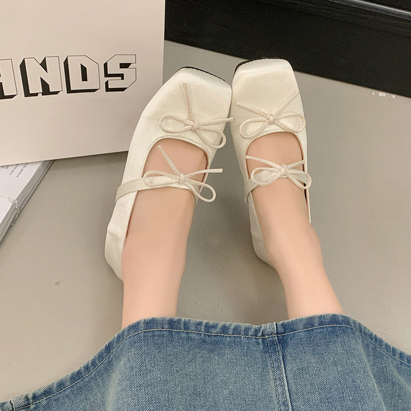 Fashionable All-match Square Head Pumps Women
