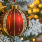 4PCS Set  Christmas Glass Ball Ornaments Holiday Tree Hanging Decorations Party Decor Supplies FBA Shipment - The Premium