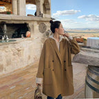 Women's Mid-length Simple Fashion Korean Style Loose Woolen Coat