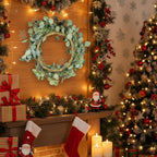 Christmas Eucalyptus Wreath Green Door Wreath Fake Leaf Garland Wedding Home Frontdoor Decor FBA Shipment - The Premium