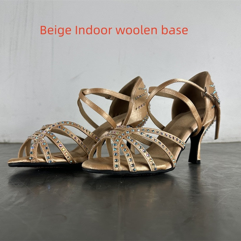 Diamond Latin Dance Women's High Heel Dancing Shoes