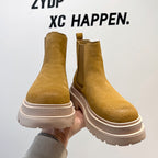 Chelsea Men's Low-top Smoke Pipe Platform Martin Boots