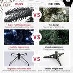 7-Foot Decorative Black Halloween Christmas Tree Artificial Holiday Decoration For Home, Office, And Halloween Parties. Includes 1,916 Branch Tips, 450 Lights, Metal Hinges, And A Foldable Base. - The Premium