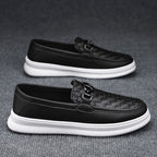 Fashion Retro Men's British Style Low-top Slip-on Small Leather Shoes