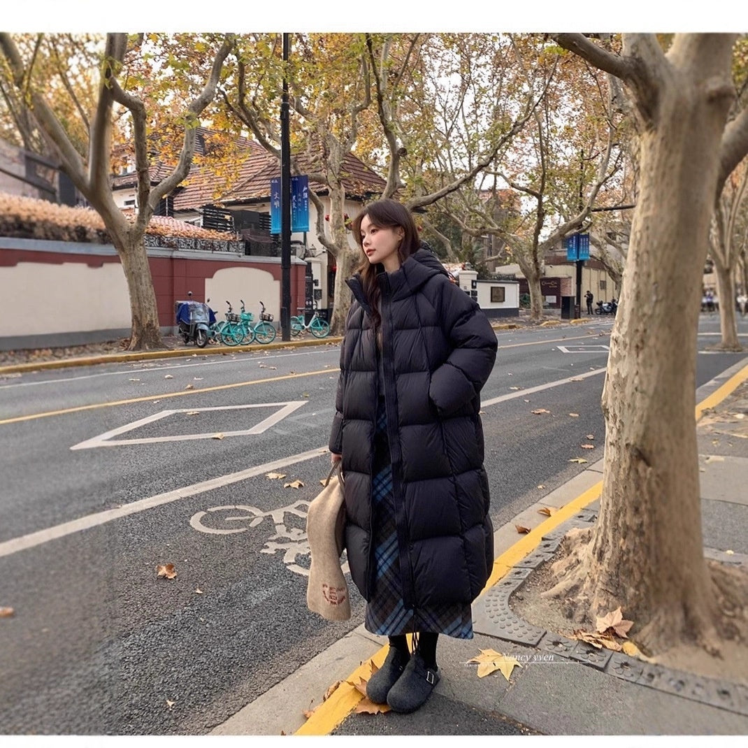 Women's Mid-length New Korean-style Loose Over-the-knee Padded Puffer Coat
