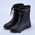 Cotton-padded Warm-keeping Fixed Velvet Rain Boots For Men And Women