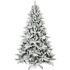 7ft PVC And PE Flocked Hinged Tree, Eco-friendly And Fire-resistant Artificial Christmas Tree, New Material Traditional Christmas Tree Suitable For Holidays, Parties, Offices, And Home Living