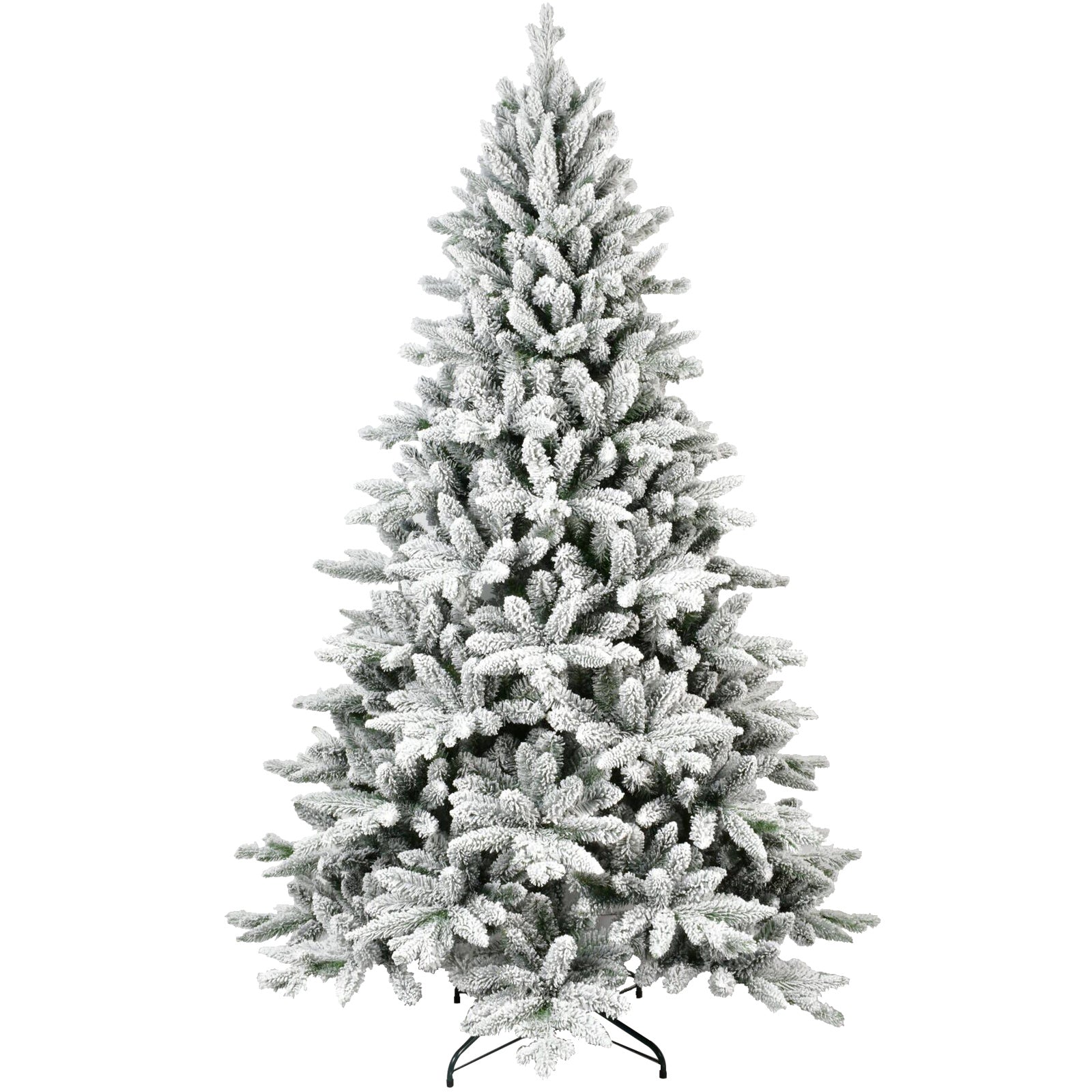 7ft PVC And PE Flocked Hinged Tree, Eco-friendly And Fire-resistant Artificial Christmas Tree, New Material Traditional Christmas Tree Suitable For Holidays, Parties, Offices, And Home Living
