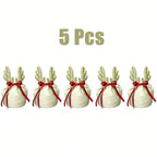 5 Pcs Christmas Gift Pouch Christmas Velvet Drawstring Bag Christmas Treat Bags With Drawstring Christmas Drawstring Wrapping Bags For Jewelry Xmas Party Supplies - The Premium