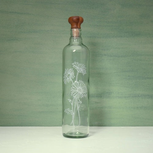 Transparent Glass Water Bottle With Stopper