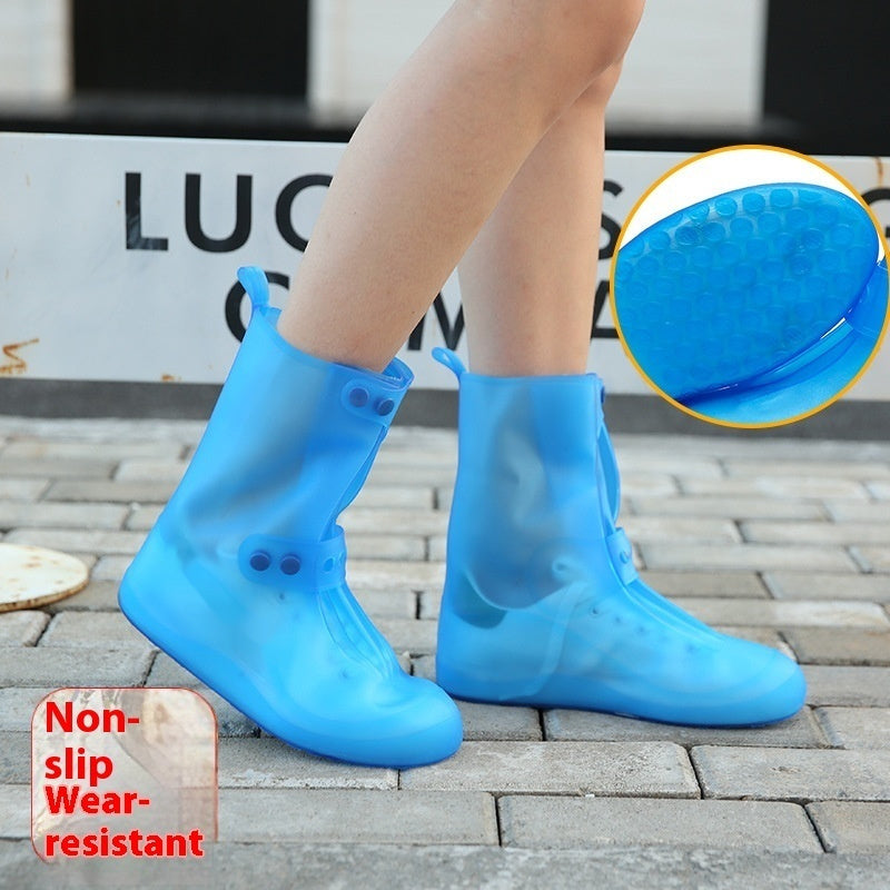 Adult And Children PVC High Top Waterproof Cover Rain Boots Double Breasted