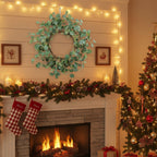 Christmas Eucalyptus Wreath Green Door Wreath Fake Leaf Garland Wedding Home Frontdoor Decor FBA Shipment - The Premium