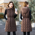 Loose Hat Warm Down Cotton Vest Women