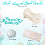 ROBOTIME Baby Doll Crib, Baby Doll Bed, Doll Rocking Cradle Baby Doll Accessories Furniture With Bedding For 18 Inch Dolls