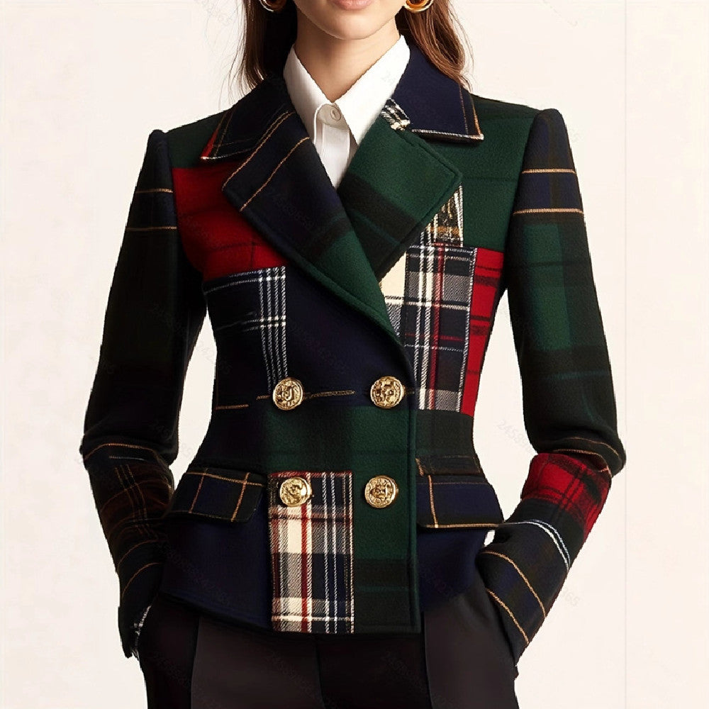 Ladies' Double-breasted Wool Suit Jacket