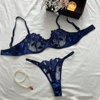 Embroidery Sexy Lingerie Ladies Set