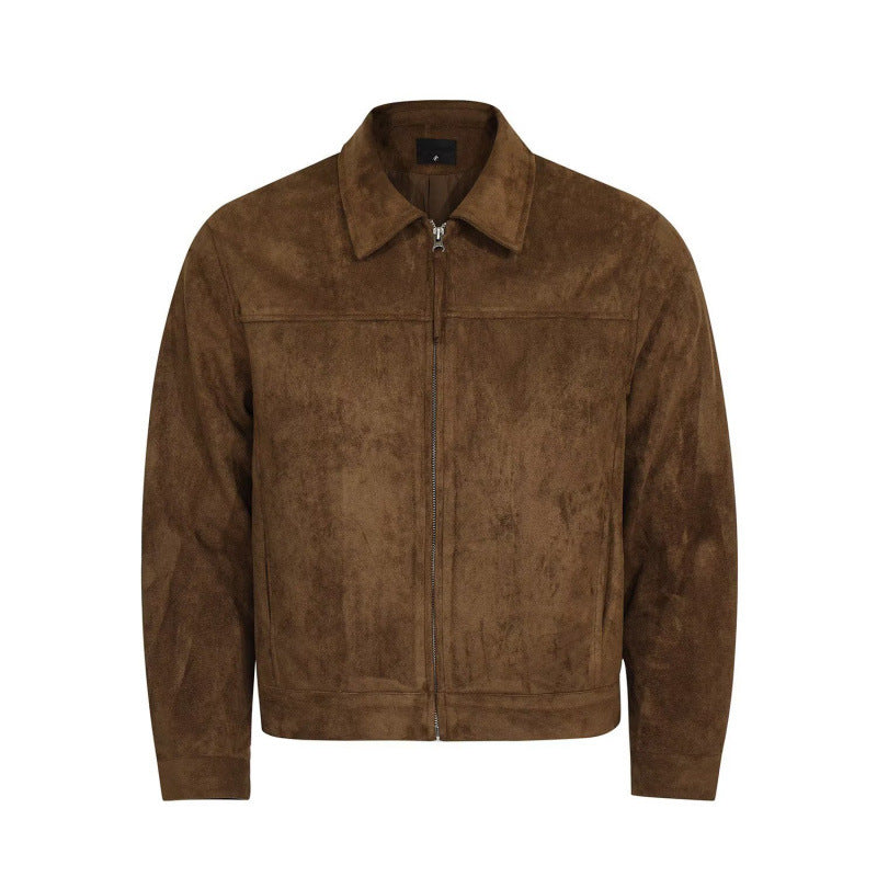 Simple Harajuku Lazy Graceful And Fashionable Artistic Suede Double Jacket Jacket