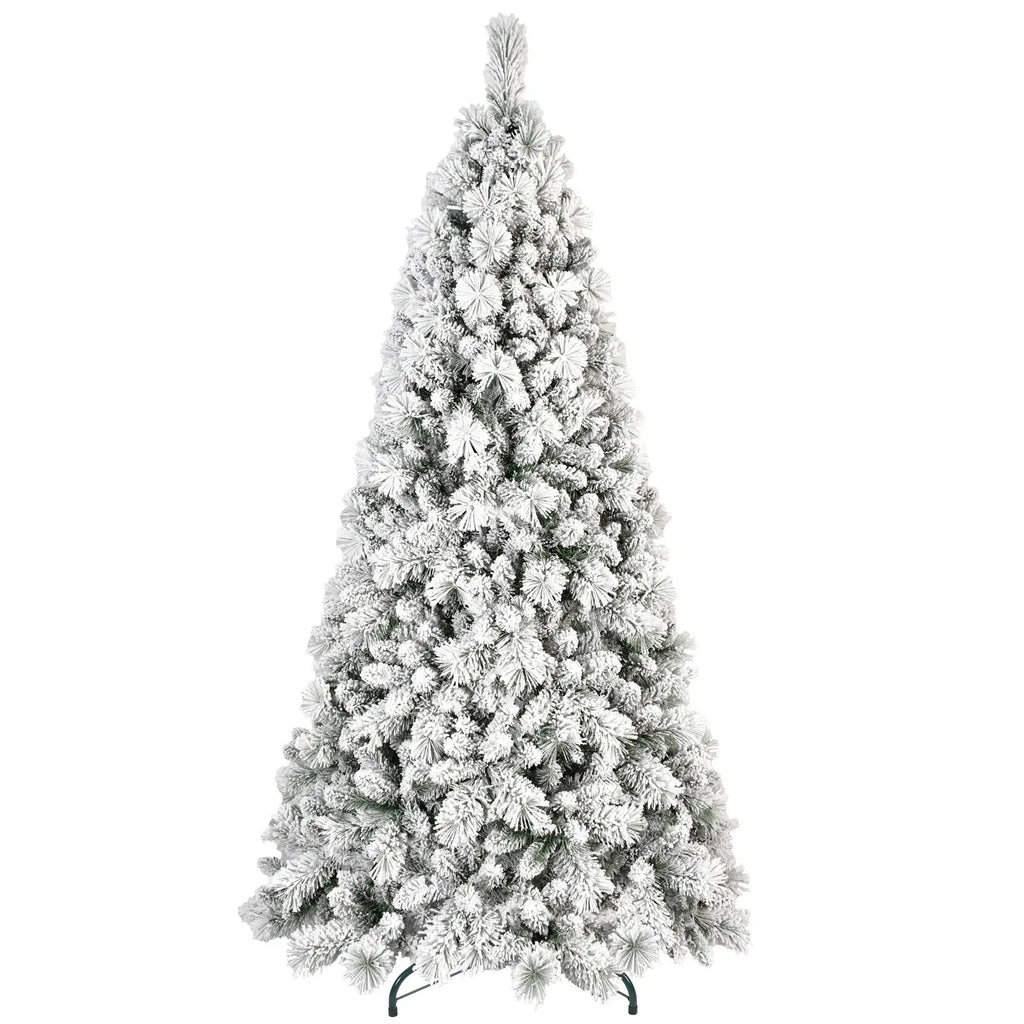 4-foot Flocked Christmas Tree With 350 Tips Made Of Snow-covered PVC And Sturdy Needle Branches, Easy To Assemble With A Stable Metal Base A Realistic Full Holiday Christmas Tree - The Premium