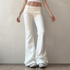 Design Breasted Access Control Waist Slimming And Hip Lifting Denim Trousers