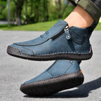 Men's Flats Ankle Boots Fashion Casual Side-zipper Boot Temperament Commuter Shoes