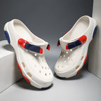 Men's Summer Wear Thick Bottom Increased Closed Toe Coros Slippers