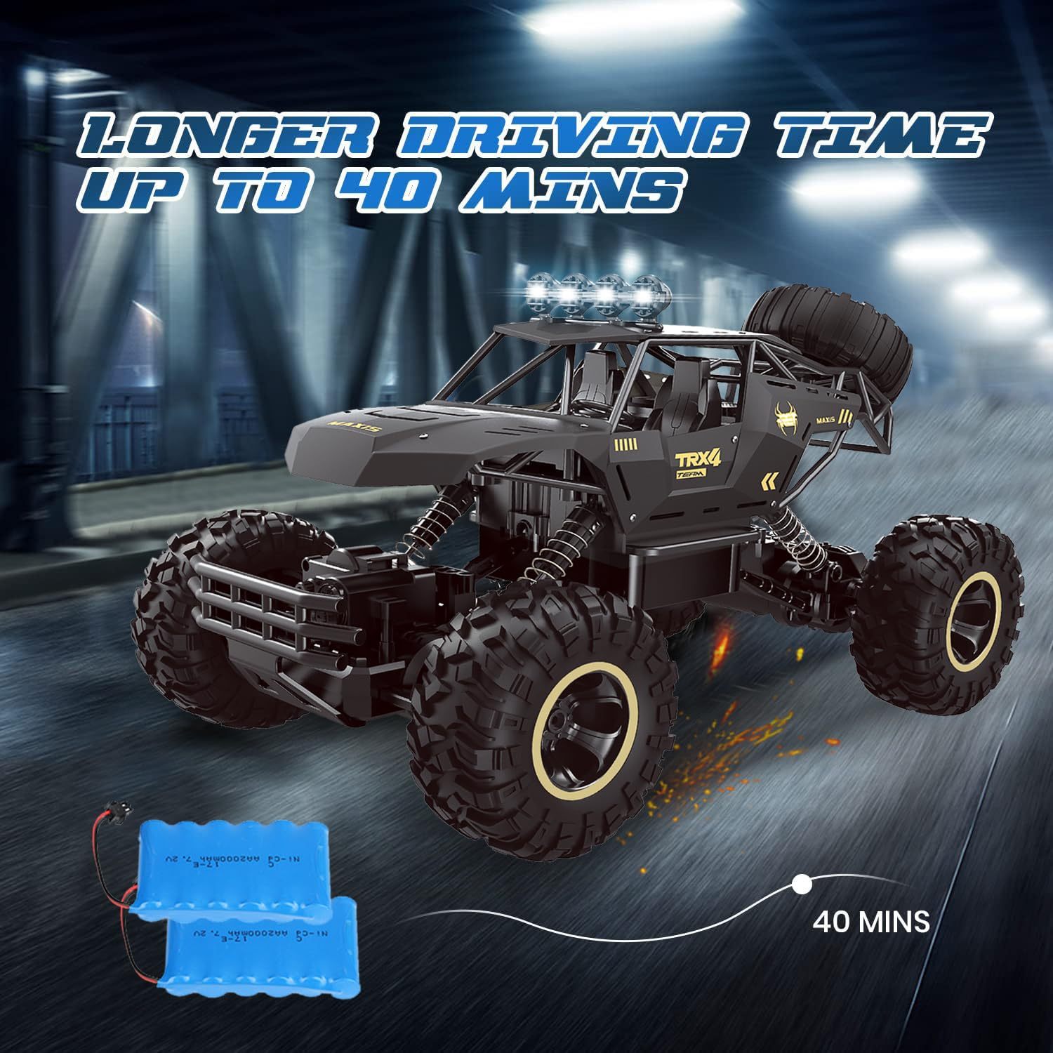 UK 4DRC Rc Car Rock Crawler Rechargeable Off Road Truck 4WD , Metal Shell LED Headlights RC Remote Control Off Road Car Truck,Logistics Is Randomly Sent By EVRI,DPD,Amazon Logistics,Royal Mail