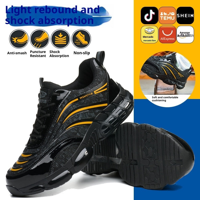 PU Leather Labor Protection Shoes With Anti-smashing Function