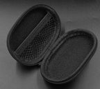 Earphone Oval Portable Leather Storage Bag