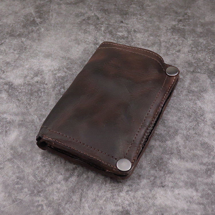 Men's Handmade Vertical Wallet With Multiple Card Slots
