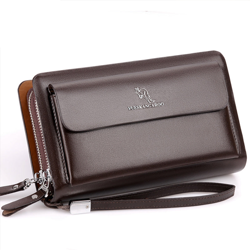 Pure Color Kangaroo Men's Business Casual Clutch