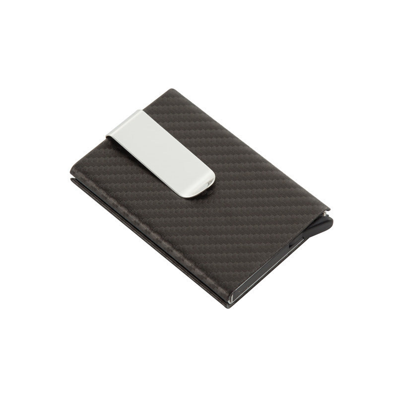 Antimagnetic Card Box Bag, Automatic Elastic Metal Wallet