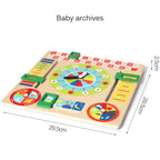 Calendar clock building block toy