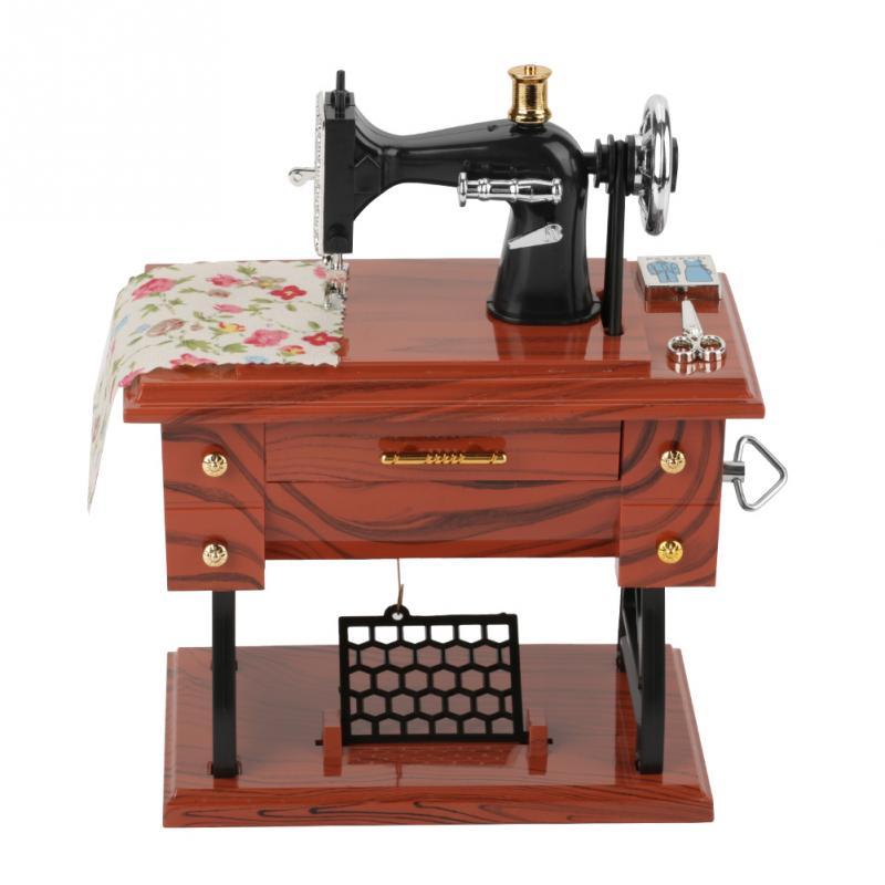 Sewing machine music box mini retro