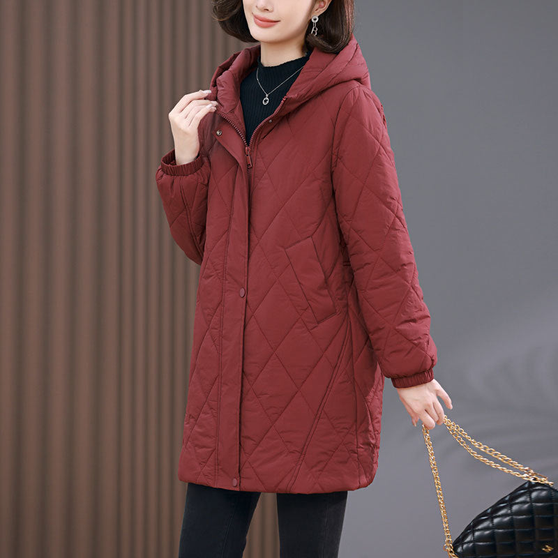 Mid-length Loose Cotton-padded Thick Coat