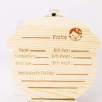 Wood Storage Box for Baby Kids Tooth Box Organizer