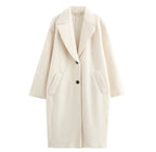 Women's Elegant Commuter Lapel Single-breasted Wool Coat