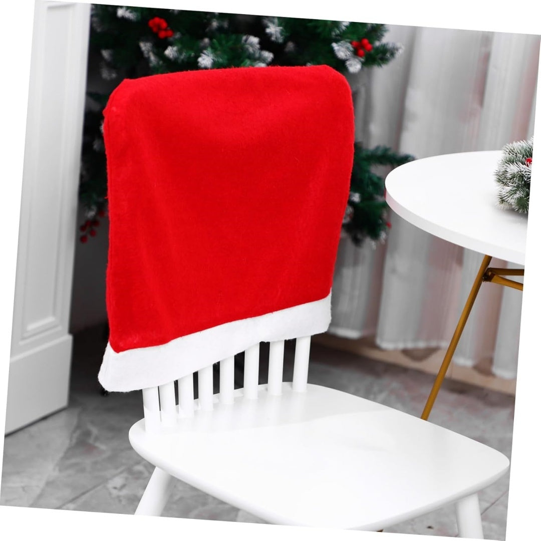 Christmas Chair Covers, Santa Claus Hat Slipcover Xmas Chair Back Cover For Christmas Din - The Premium