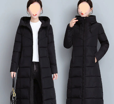 Western Style Plus Size Cotton-padded Clothes Mother's Clothes Winter Clothing Mid-length Cotton-padded Clothes Acrylic Fiber